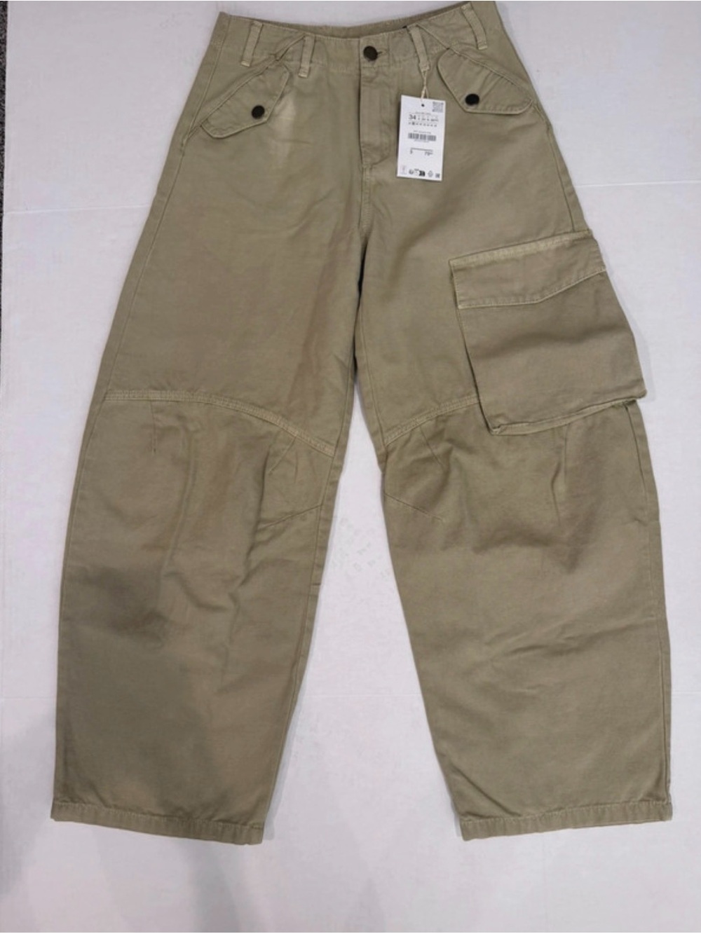 Zara ZW Collection women’s barrel cargo pants - Picture 3 of 12